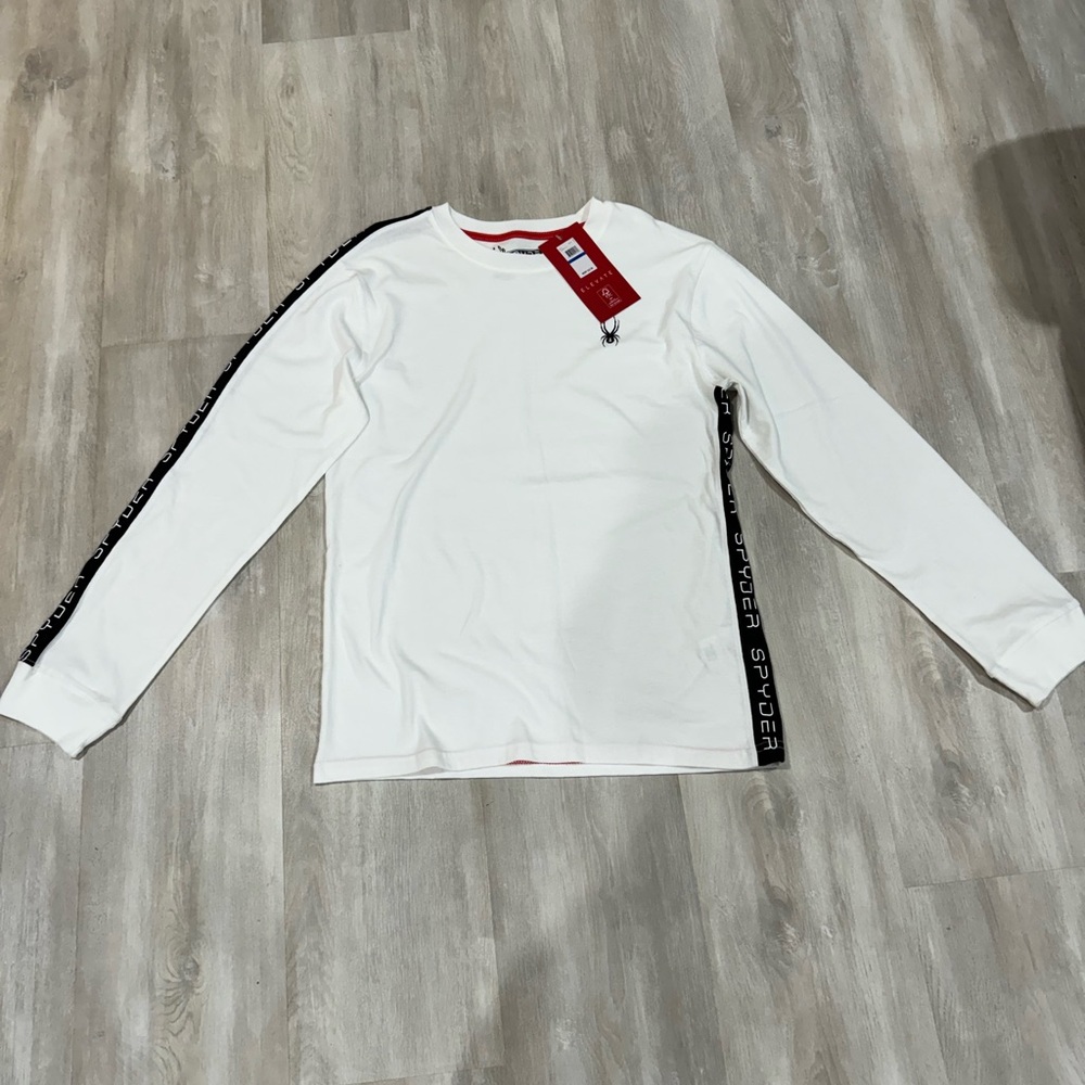 Spyder big kid top white with black detail